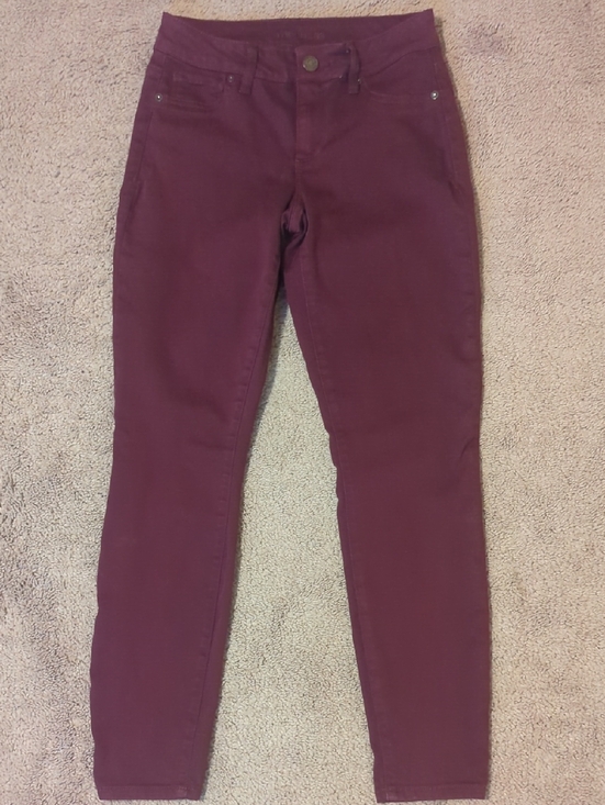 Maurices Denim - Maurices Burgandy Straight-Leg Pants
